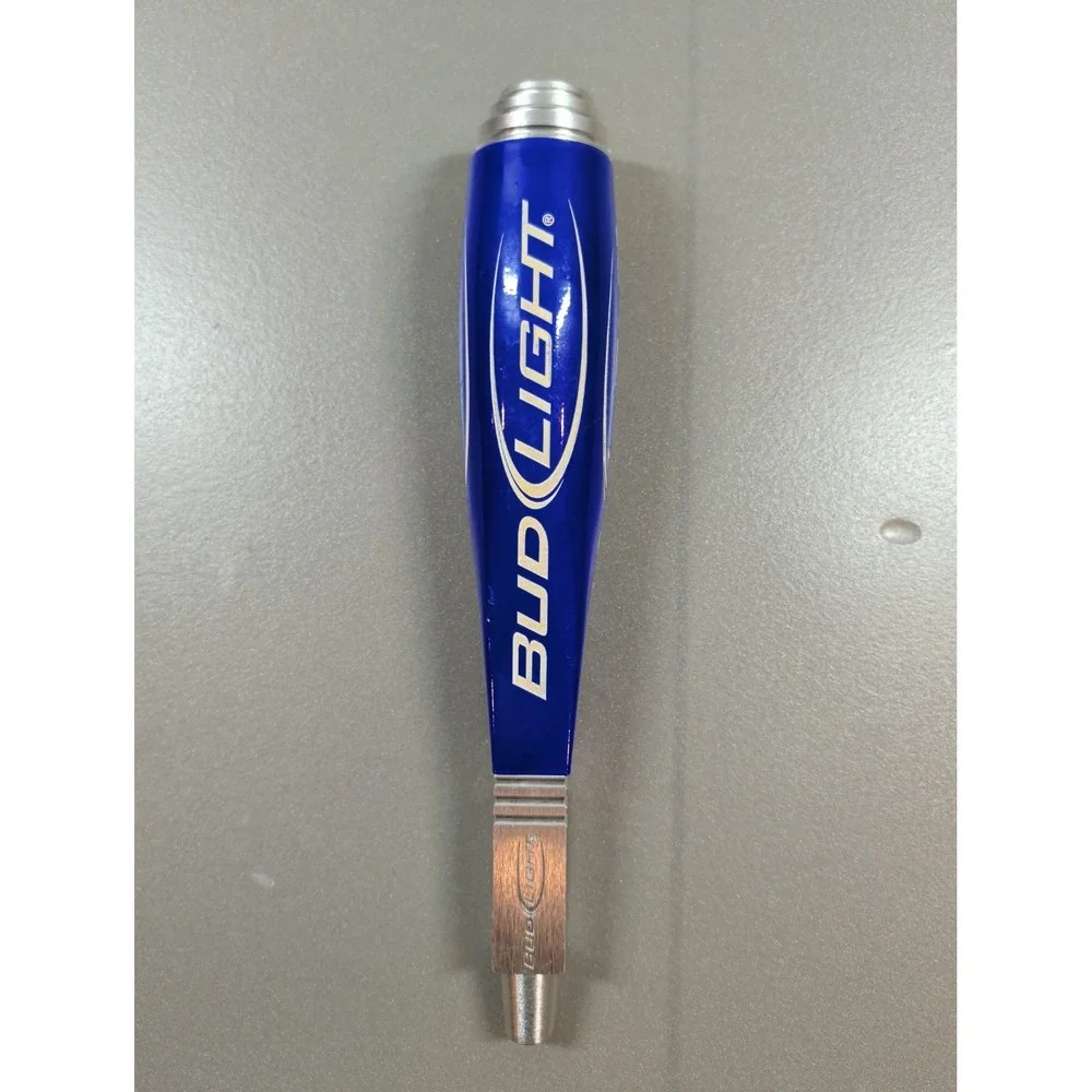 Bud Light Beer Tap Handle Blue Silver‎ Bar Kegerator Draft Faucet 7 Inch